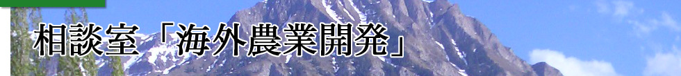 相談室「海外農業開発」
