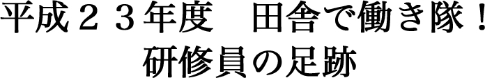 平成２３年度「田舎で働き隊！」の実績